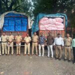 नरडाणा व शिंदखेडा पोलिसांची संयुक्त कारवाई – पानमसाला व सुगंधीत तंबाखूच्या दोन ट्रकांवर छापा