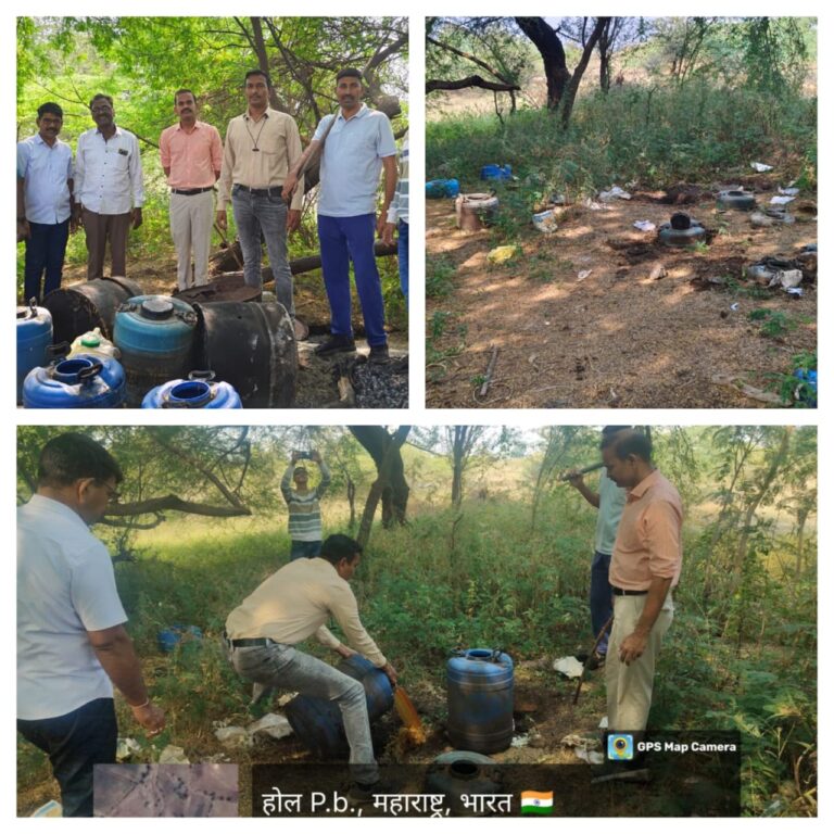 नरडाणा पोलीसांची धडाकेबाज कारवाई! गावठी दारू निर्मितीवर मोठी धडक – ४६,७०० रुपयांचा मुद्देमाल नष्ट