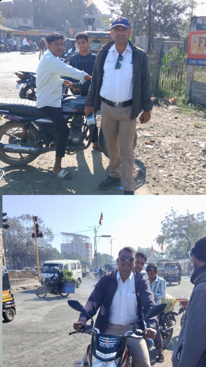 जळगाव इच्छा देवी मंदिर चौकात वाहन चालकांवर पोलिसांची धडाकेबाज मोहीम!