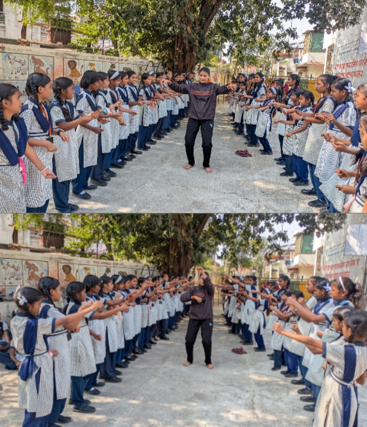 संत ज्ञानेश्वर विद्यालयात मुलींसाठी स्वसंरक्षणासाठी कराटे प्रशिक्षण