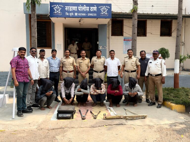 नरडाणा येथे १४.१५ लाखांचा विजेचा तार चोरीचा गुन्हा उघड; राजस्थानातील ६ आरोपी अटकेत